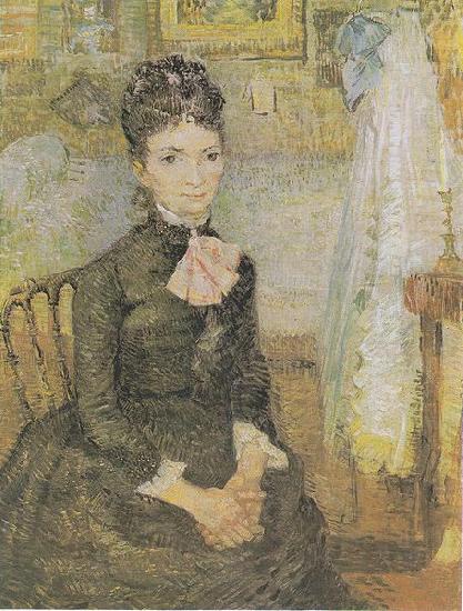 Woman sitting next to a cradle, Vincent Van Gogh